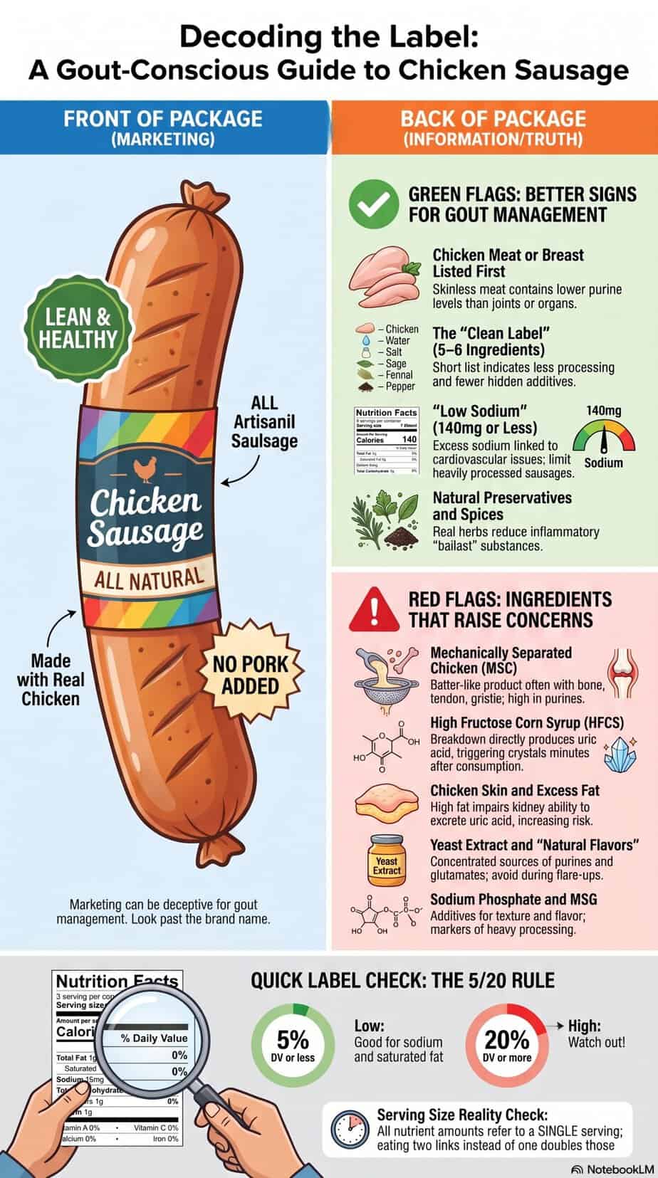Chicken Sausage Uric Acid