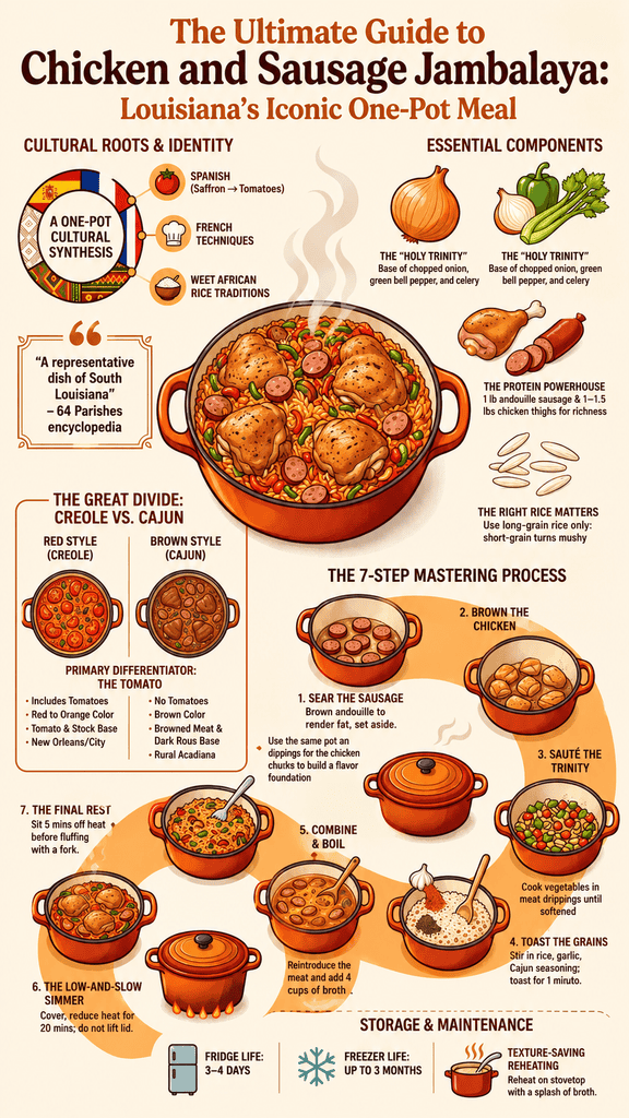 Chicken and Sausage Jambalaya: Easy 1-Pot Recipe 2 chicken and sausage jambalaya